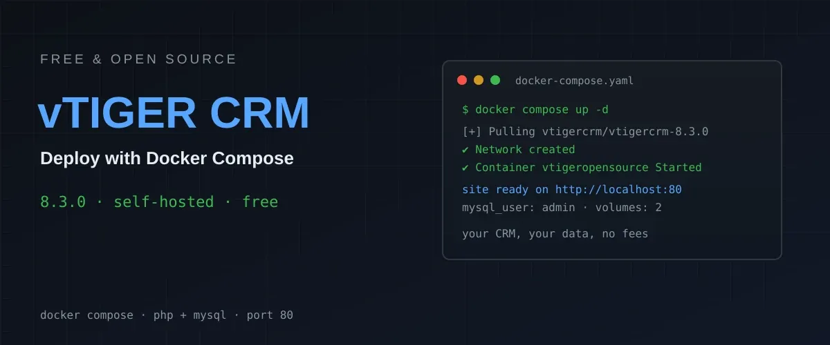 Deploying vTiger CRM Open Source on Docker