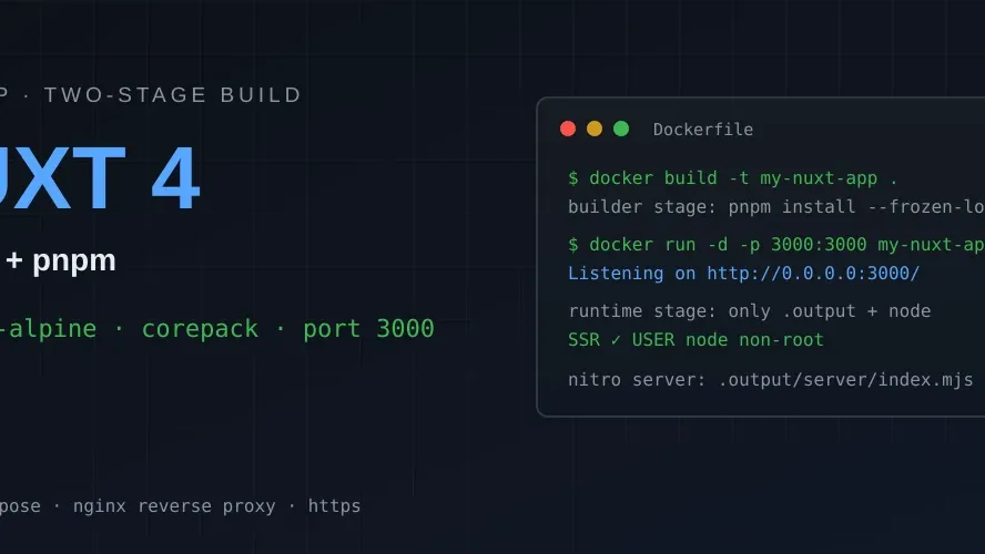 Deploying Nuxt 4 with Docker and pnpm